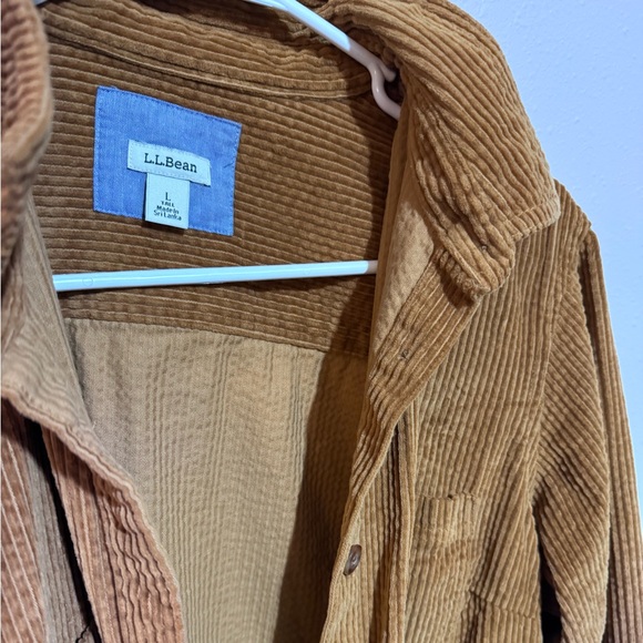 L.L.Bean women’s  Long Sleeve Button-Up Shirt Brown Corduroy Cotton Size L - Picture 4 of 11